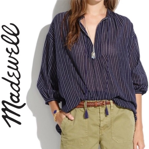 Madewell Tops - Boho peasant Oversized Tunic Top